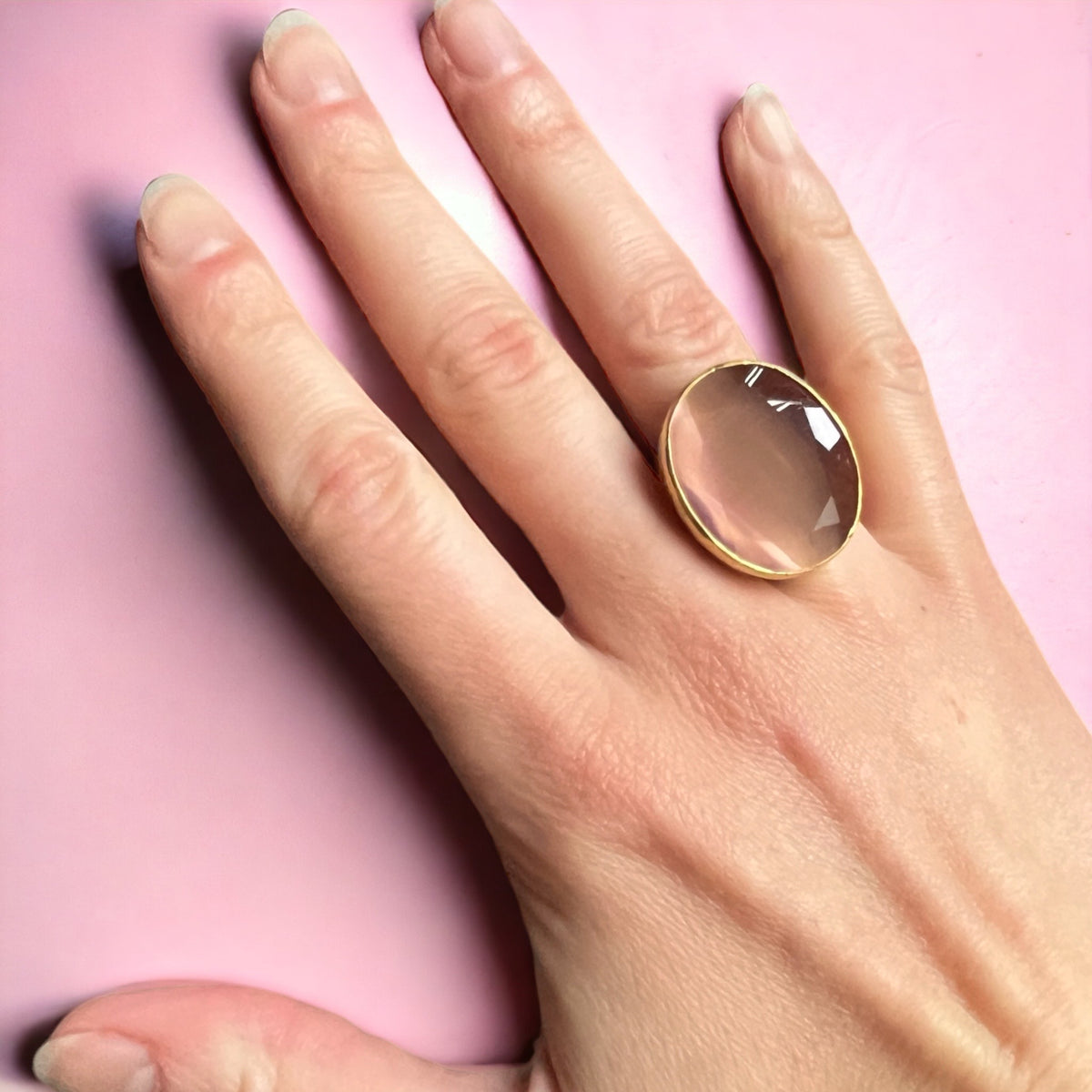 Bague En Pierre Naturelle Agate Marron Taille 60 - Jaspe, Neuf Avec étiquettes, Marque Gemmes De L'Ursuya