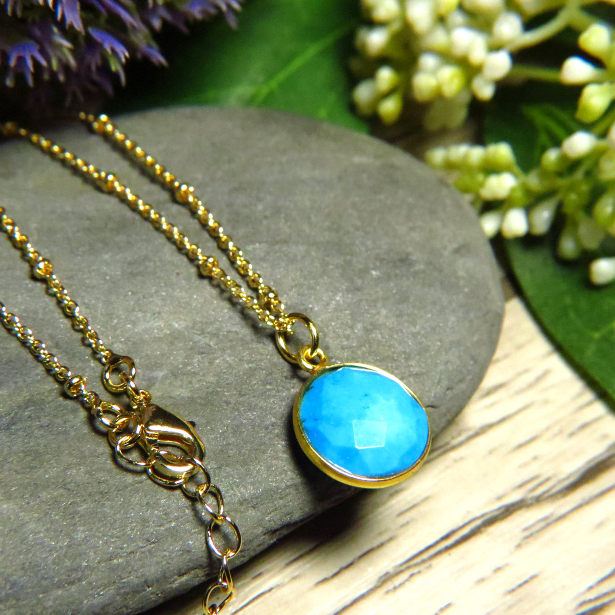 Pendentif Turquoise Golden Hill – Style Sud-ouest, Argent Sterling – Fait Main