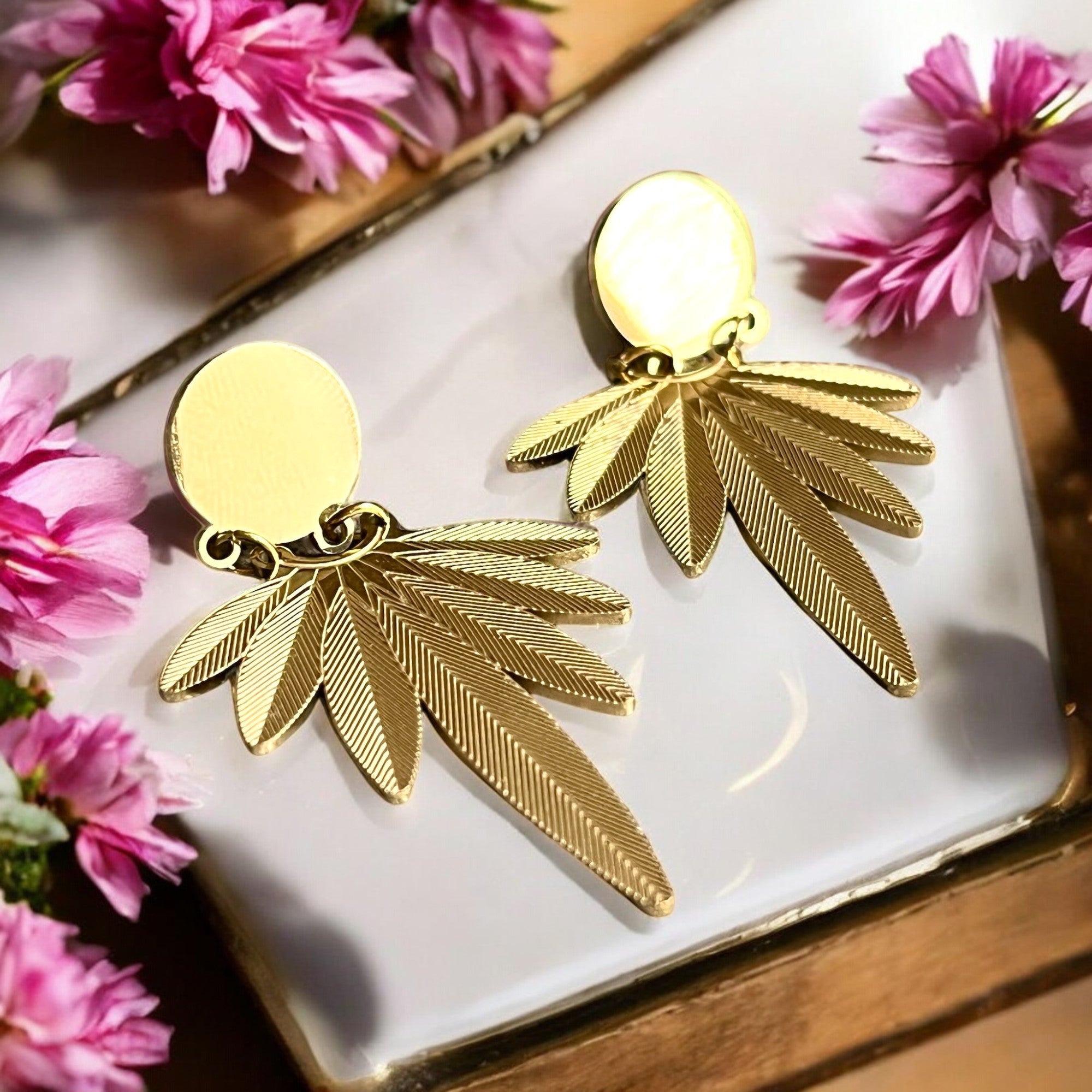 Boucles d'oreilles "AMANDA" en acier inoxydable