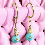 boucles oreilles femme acier inoxydable amazonite