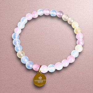 bracelet femme pierre agate cadeau  tendance bijoux - fond beige