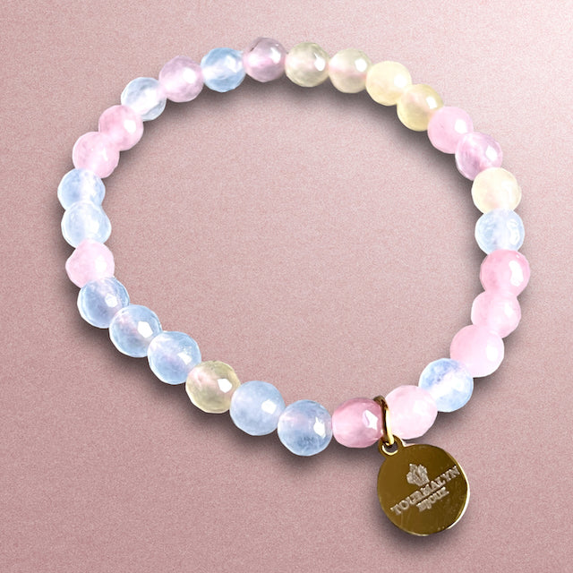 bracelet femme pierre agate cadeau  tendance bijoux - breloque acier