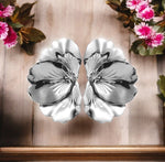 Boucles d'oreilles "MAJESTUEUSE" en acier inoxydable argenté