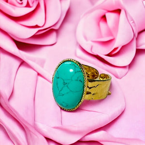 bague-femme-doree-or-fin-pierre-turquoise-tourmalyn-bijoux