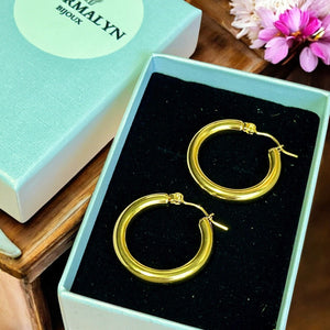Boucles d'oreilles "MARITZA" en acier inoxydable