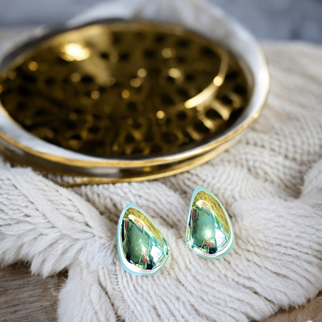 Boucles d'oreilles "AMENDA" en acier inoxydable argenté