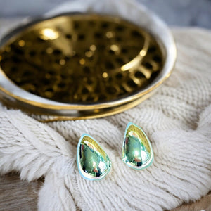 Boucles d'oreilles "AMENDA" en acier inoxydable argenté