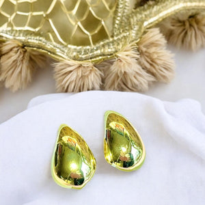Boucles d'oreilles "AMENDA" en acier inoxydable doré