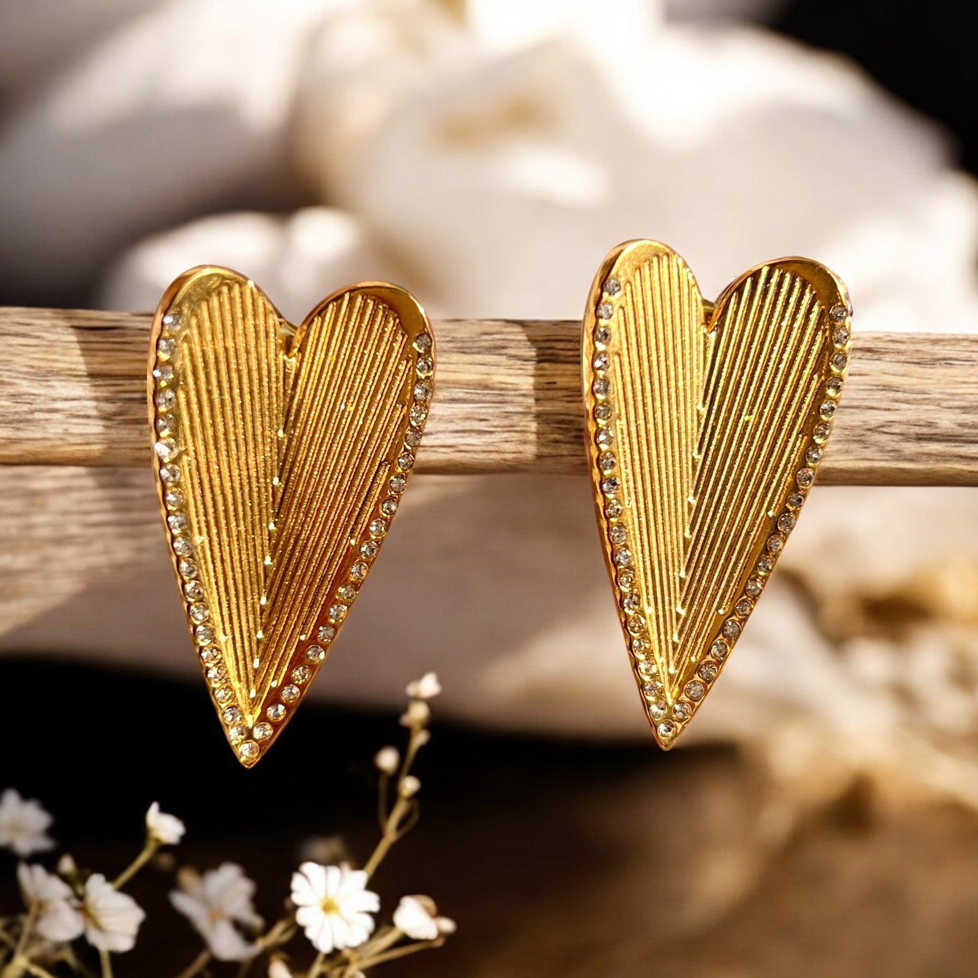 Boucles d'oreilles "KATE" en acier inoxydable