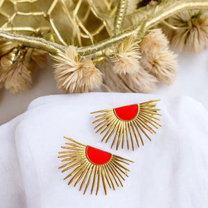 Boucles d'oreilles "SOLEIL" en acier inoxydable