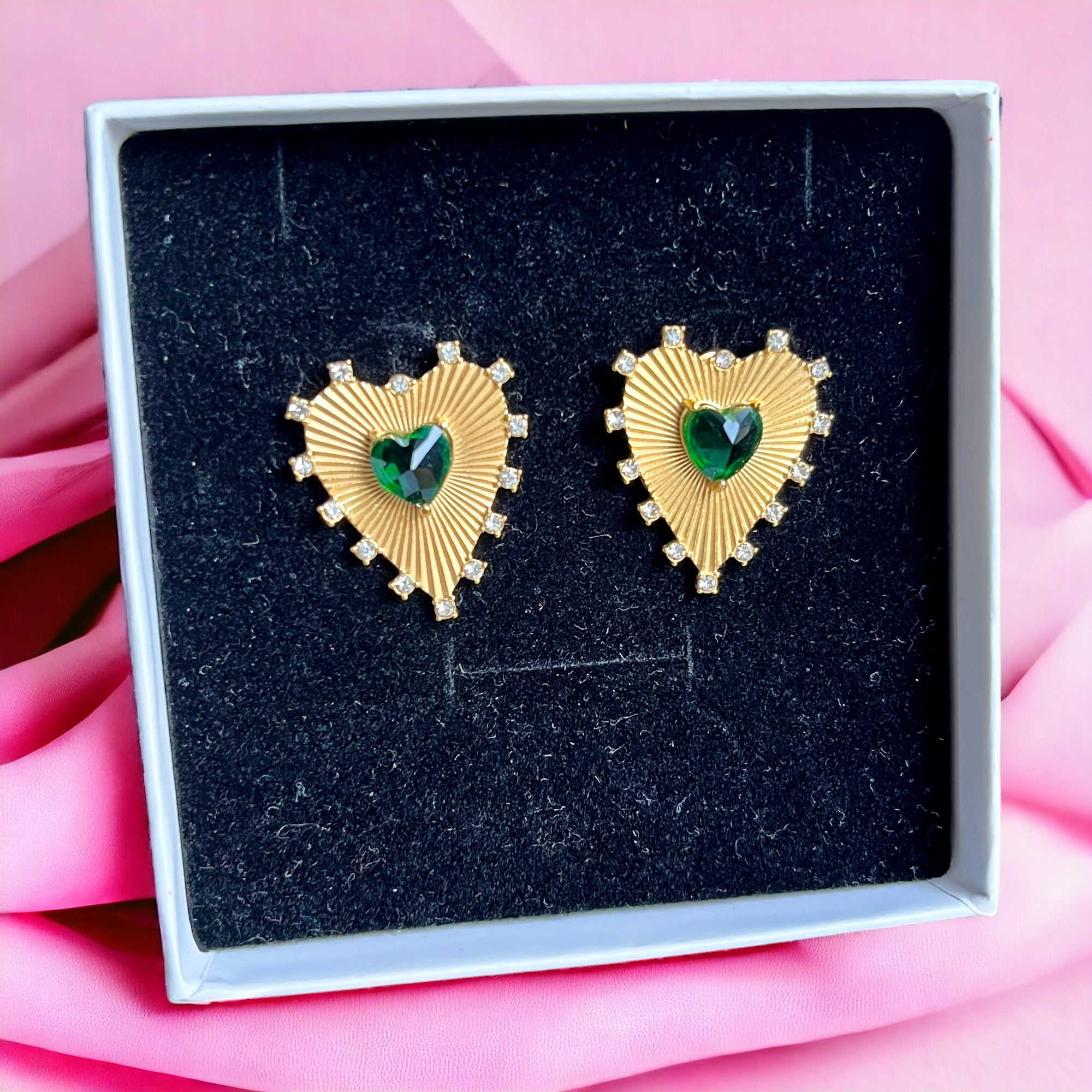 Boucles d'oreilles "ORPHEE" en acier inoxydable doré