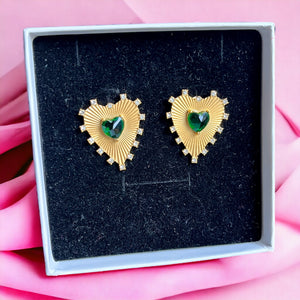 Boucles d'oreilles "ORPHEE" en acier inoxydable doré