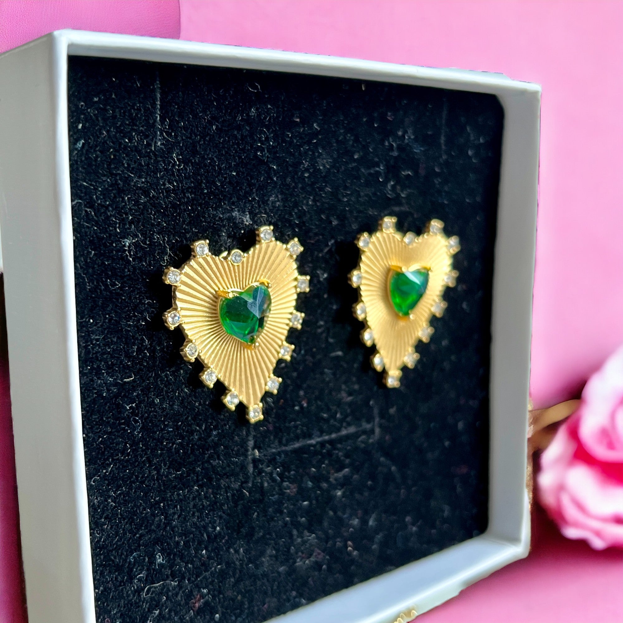 Boucles d'oreilles "ORPHEE" en acier inoxydable doré