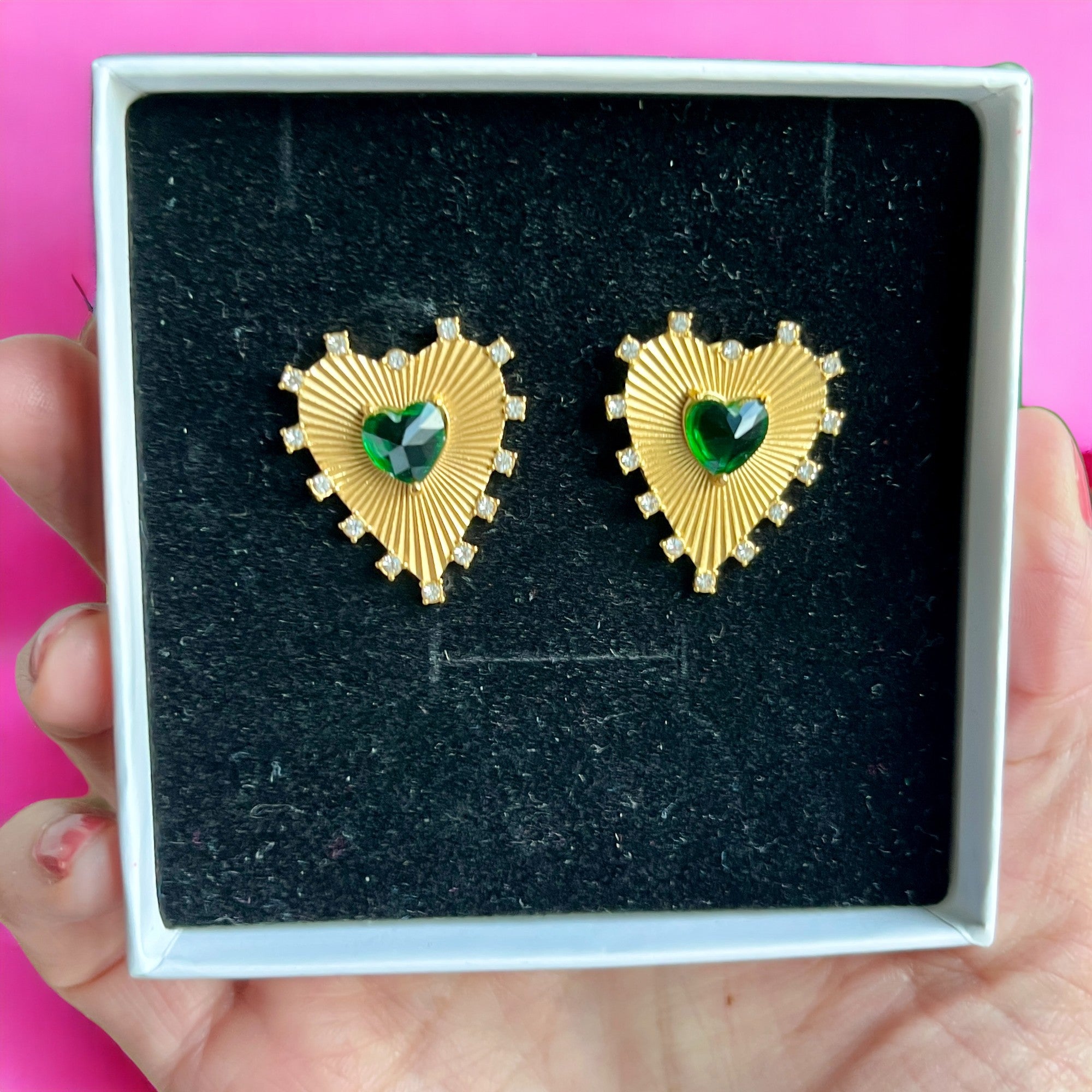 Boucles d'oreilles "ORPHEE" en acier inoxydable doré