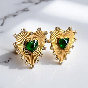 Boucles d'oreilles "ORPHEE" en acier inoxydable doré