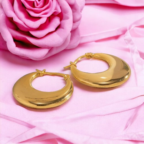 Boucles d'oreilles "STELLINE" en acier inoxydable doré