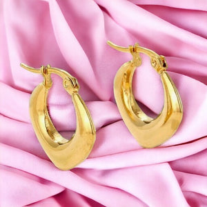Boucles d'oreilles "LUMENA" en acier inoxydable doré