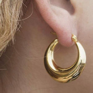 Boucles d'oreilles "SAPHIRA" en acier inoxydable doré