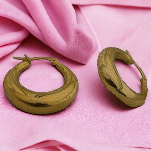 Boucles d'oreilles "SAPHIRA" en acier inoxydable doré