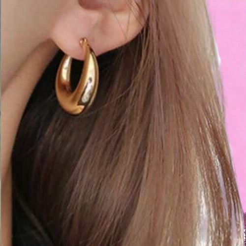 Boucles d'oreilles "SAPHIRA" en acier inoxydable doré