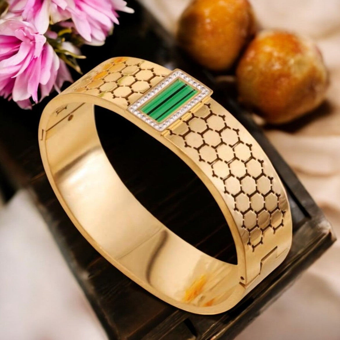 Bracelet jonc "KELISYN" acier inoxydable