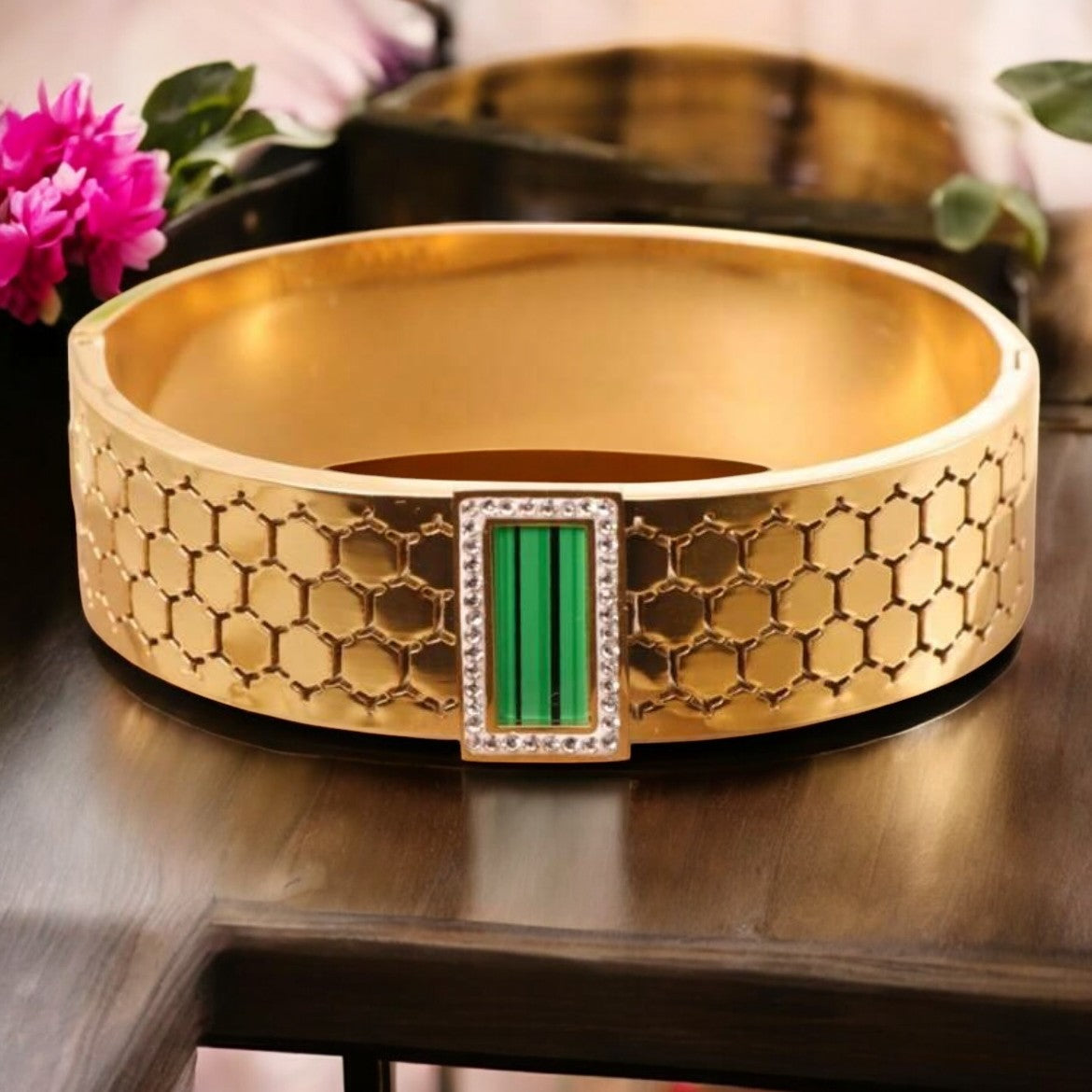 Bracelet jonc "KELISYN" acier inoxydable