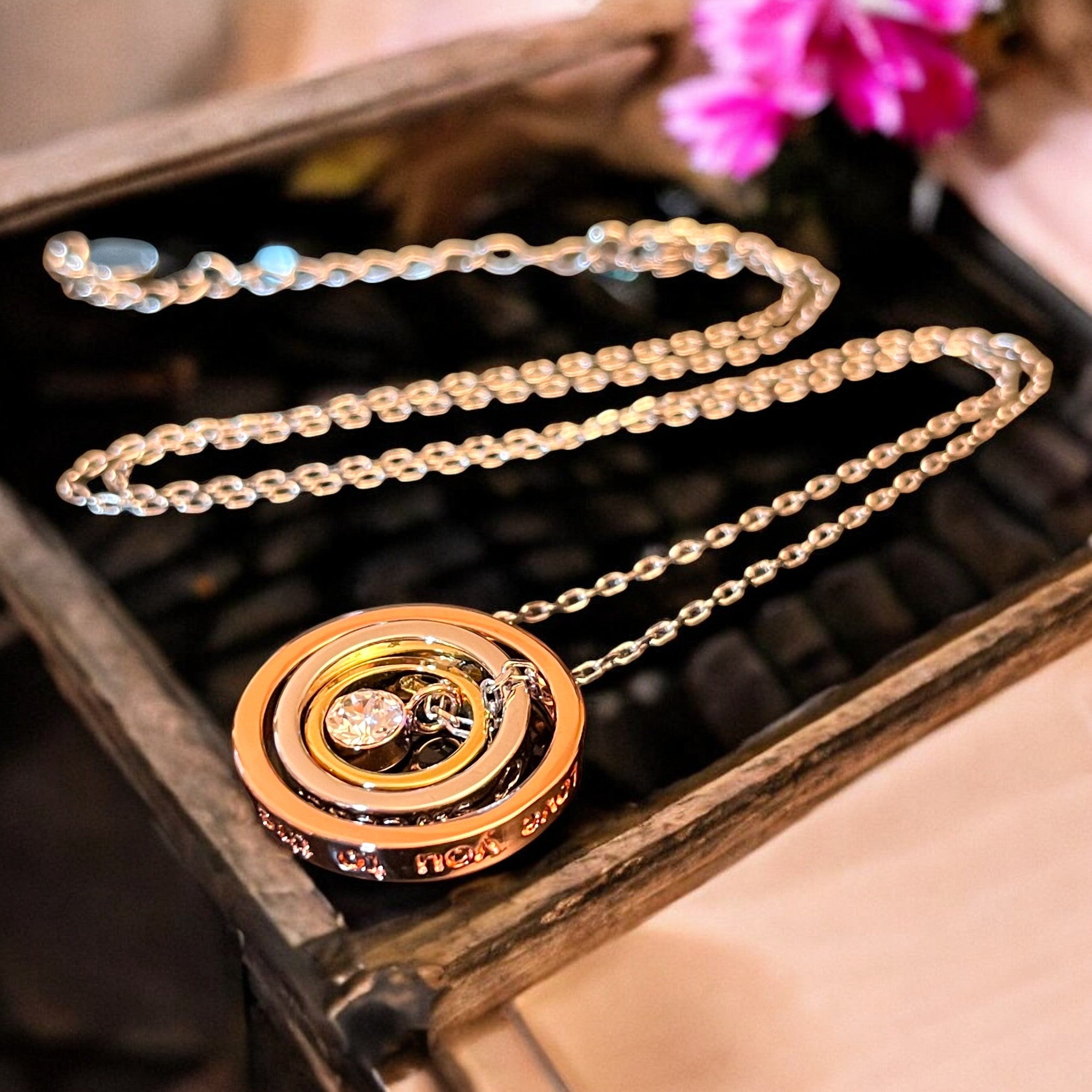 Pendentif "CRISTAL 3" argenté cristal tchèque