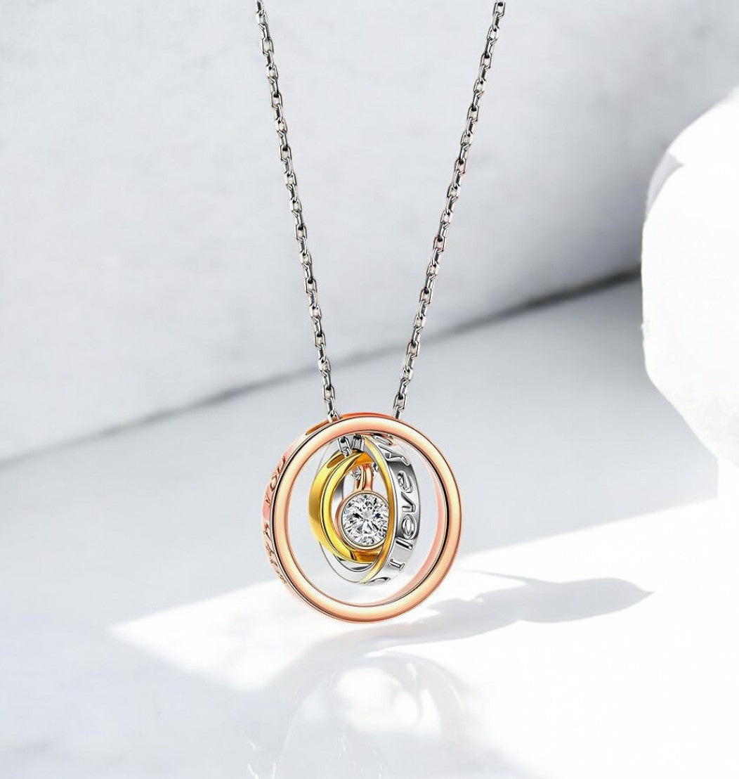 Pendentif "CRISTAL 3" argenté cristal tchèque