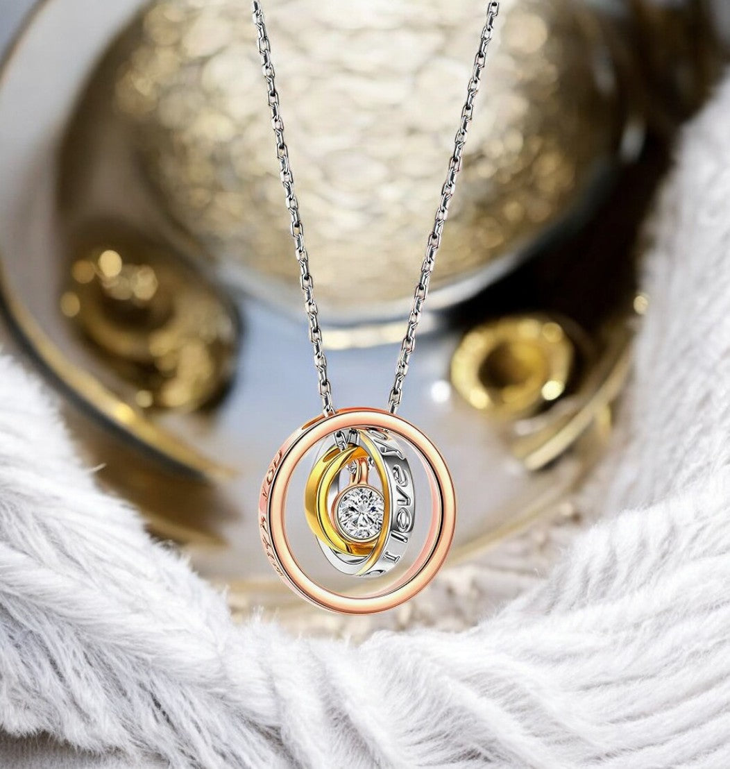 Pendentif "CRISTAL 3" argenté cristal tchèque