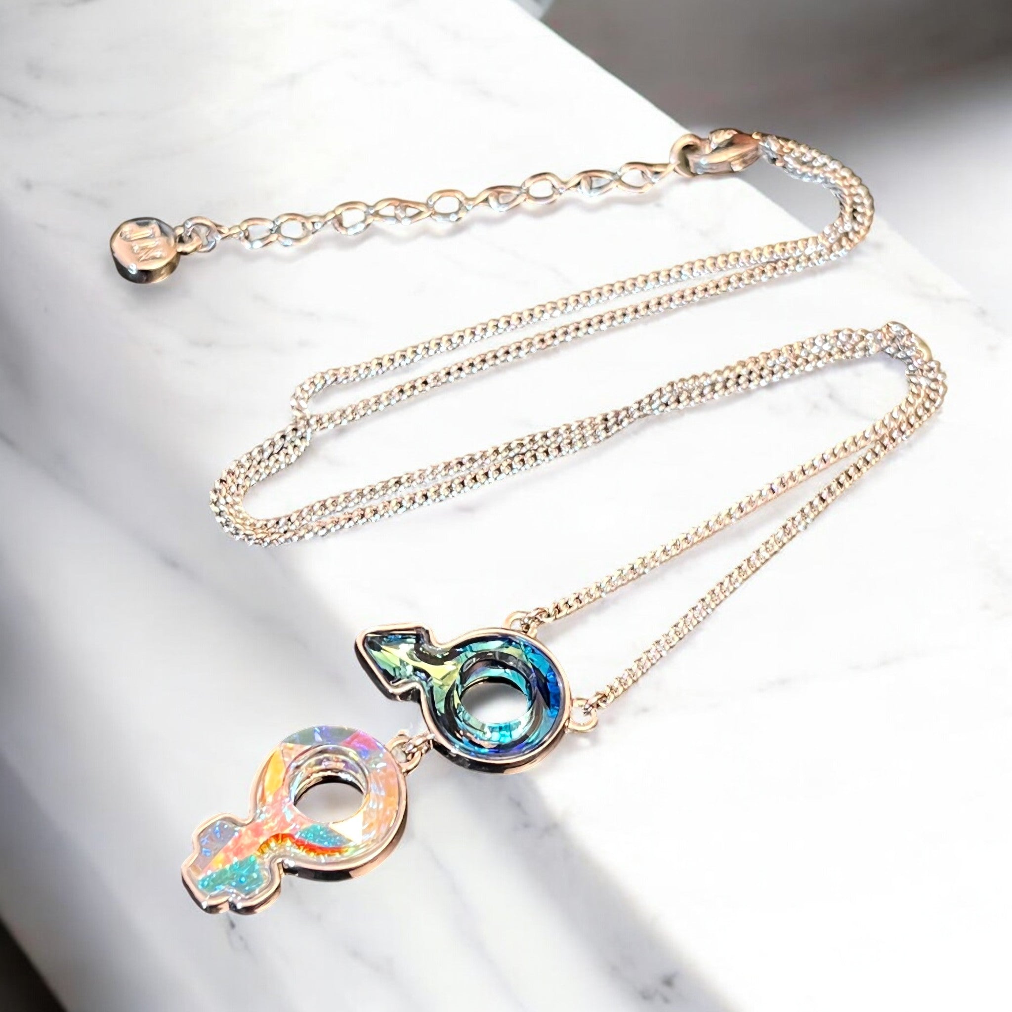 Pendentif "CRISTAL 4" argenté cristal tchèque