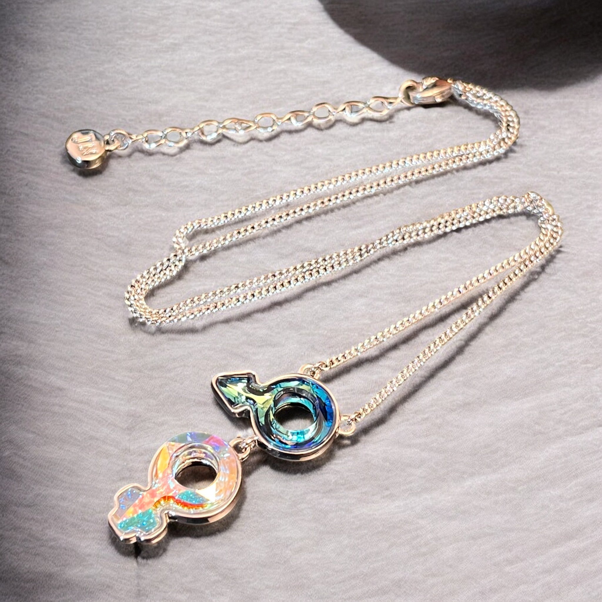 Pendentif "CRISTAL 4" argenté cristal tchèque