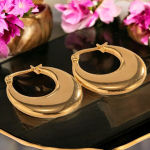 Boucles d'oreilles "STELLINE" en acier inoxydable doré