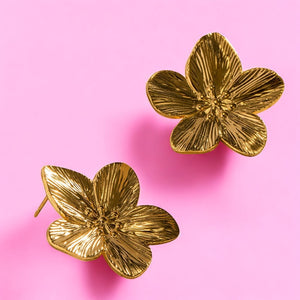 Boucles d'oreilles "ELIXIR SIMPLE" en acier inoxydable doré