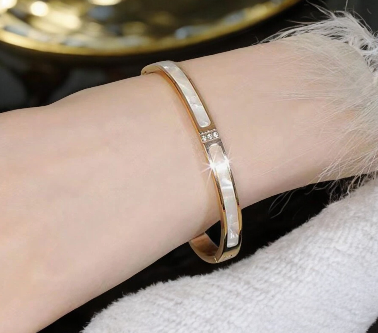 Bracelet jonc "VESALI" acier inoxydable