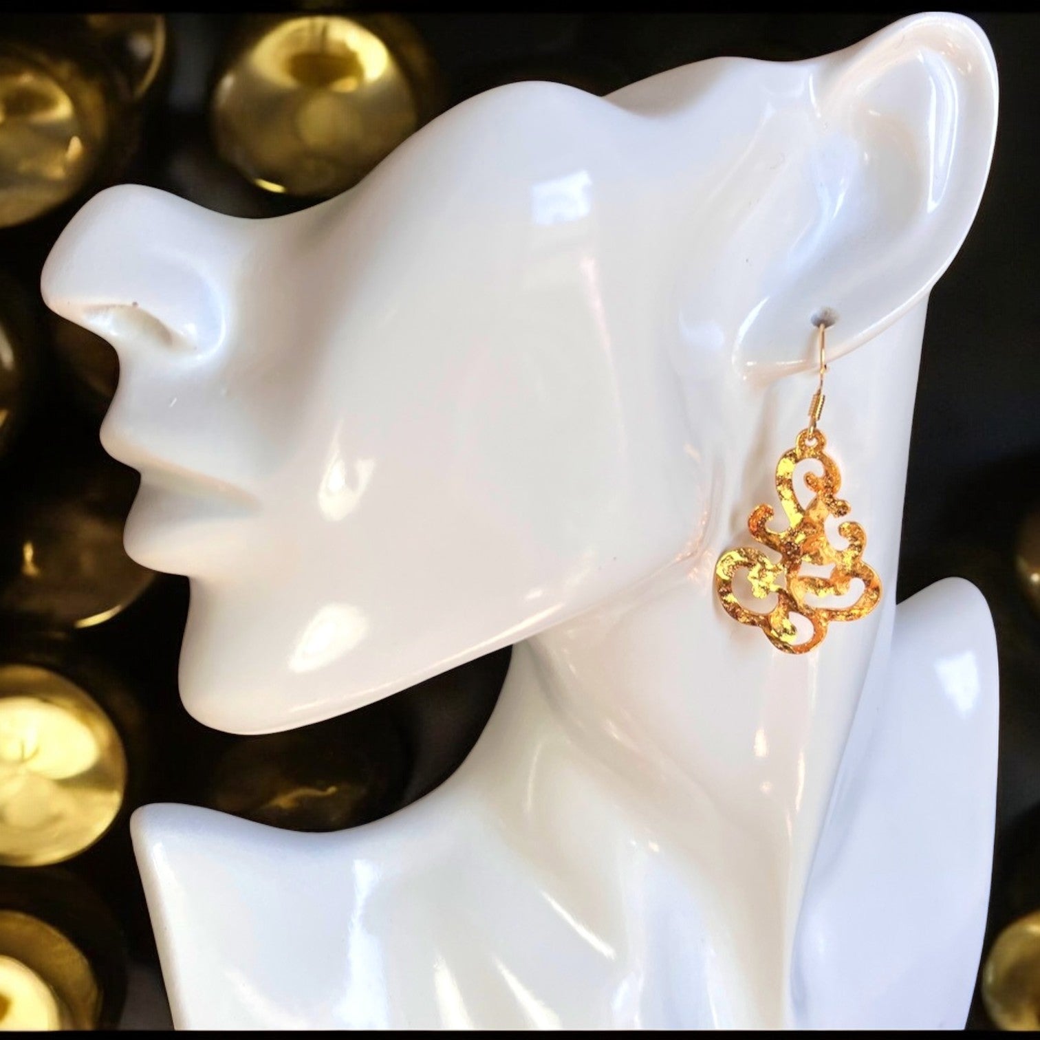 Boucles d'oreilles "EULALIE" laiton doré or fin