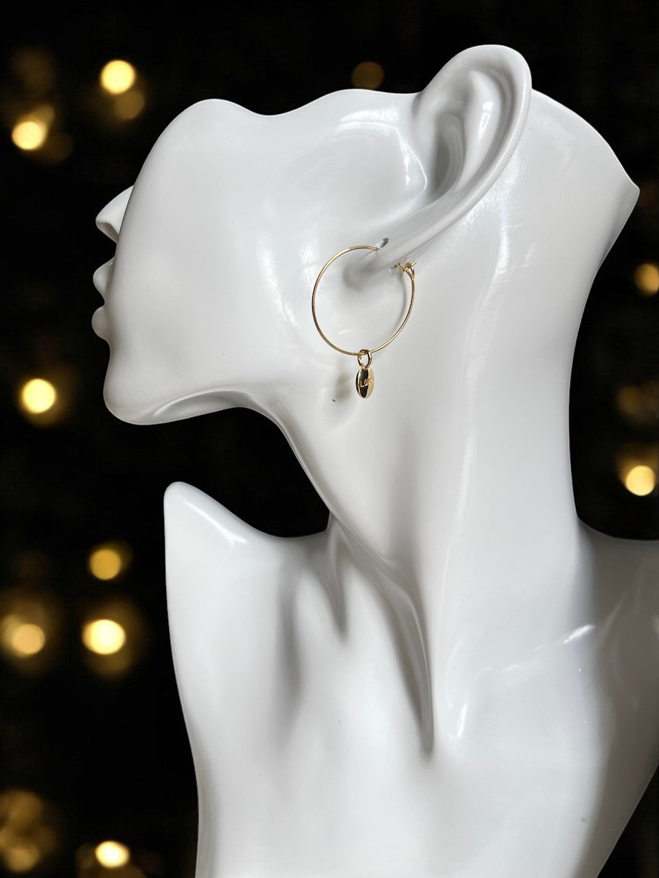 Boucles d'oreilles "ELOISE" charms dorés or fin