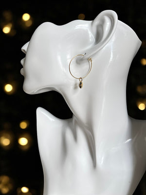 Boucles d'oreilles "ELOISE" charms dorés or fin