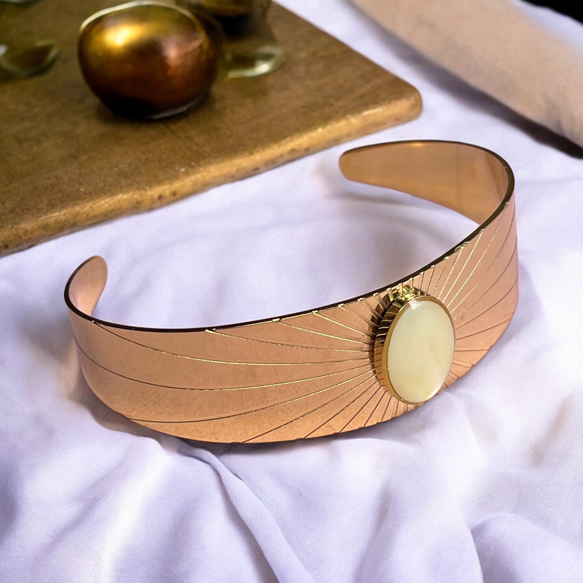 Bracelet "LYDIA" acier adaptable avec Nacre naturelle