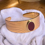 Bracelet "ZORA" acier adaptable avec Cornaline