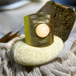 Bague "CHRISTINE" acier inoxydable adaptable Quartz rose