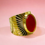 Bague "ZORA" adaptable avec Cornaline