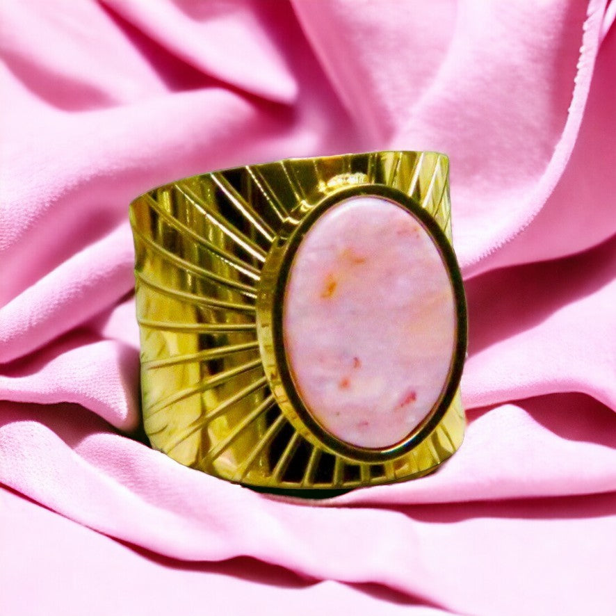 bague-femme-acier-inoxydable-agate-rose-tourmalyn-bijoux