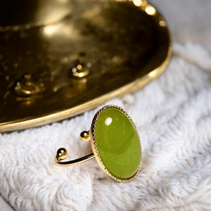 Bague "ELSA" dorée or fin en pierre d'Aventurine
