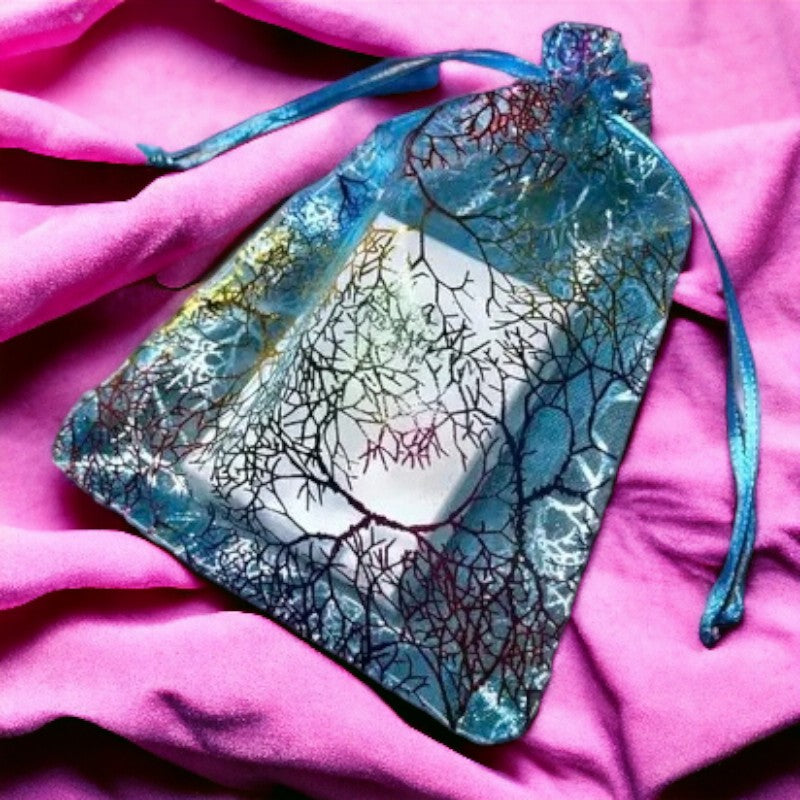 Pendentif "NASHVILLE" doré or fin pierre de Quartz bleu