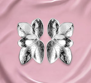 boucles oreilles acier inoxydable femme fleur tourmalyn bijoux 