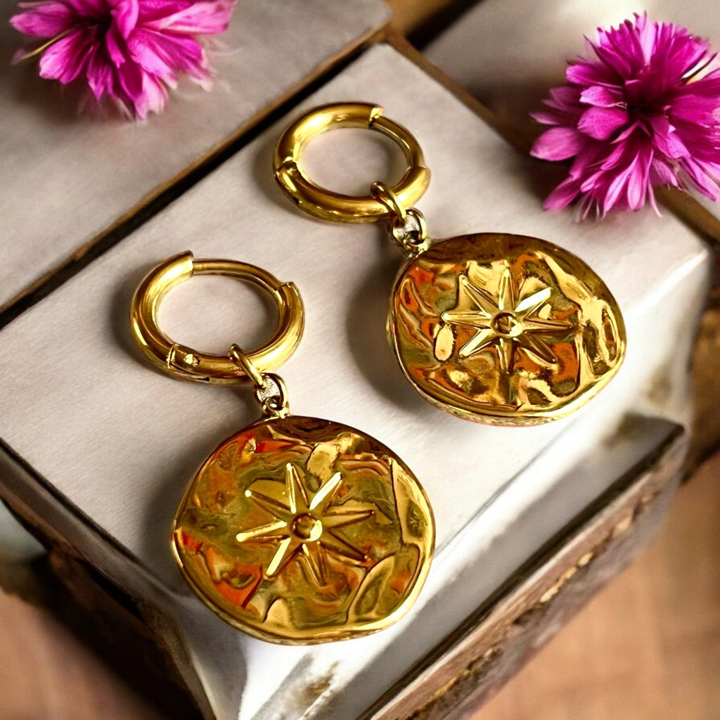 Boucles d'oreilles "PASCALE" en acier inoxydable