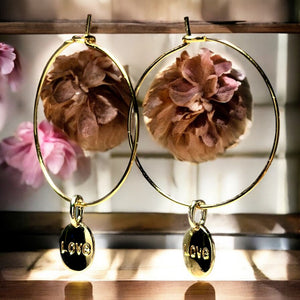 Boucles d'oreilles "ELOISE" charms dorés or fin