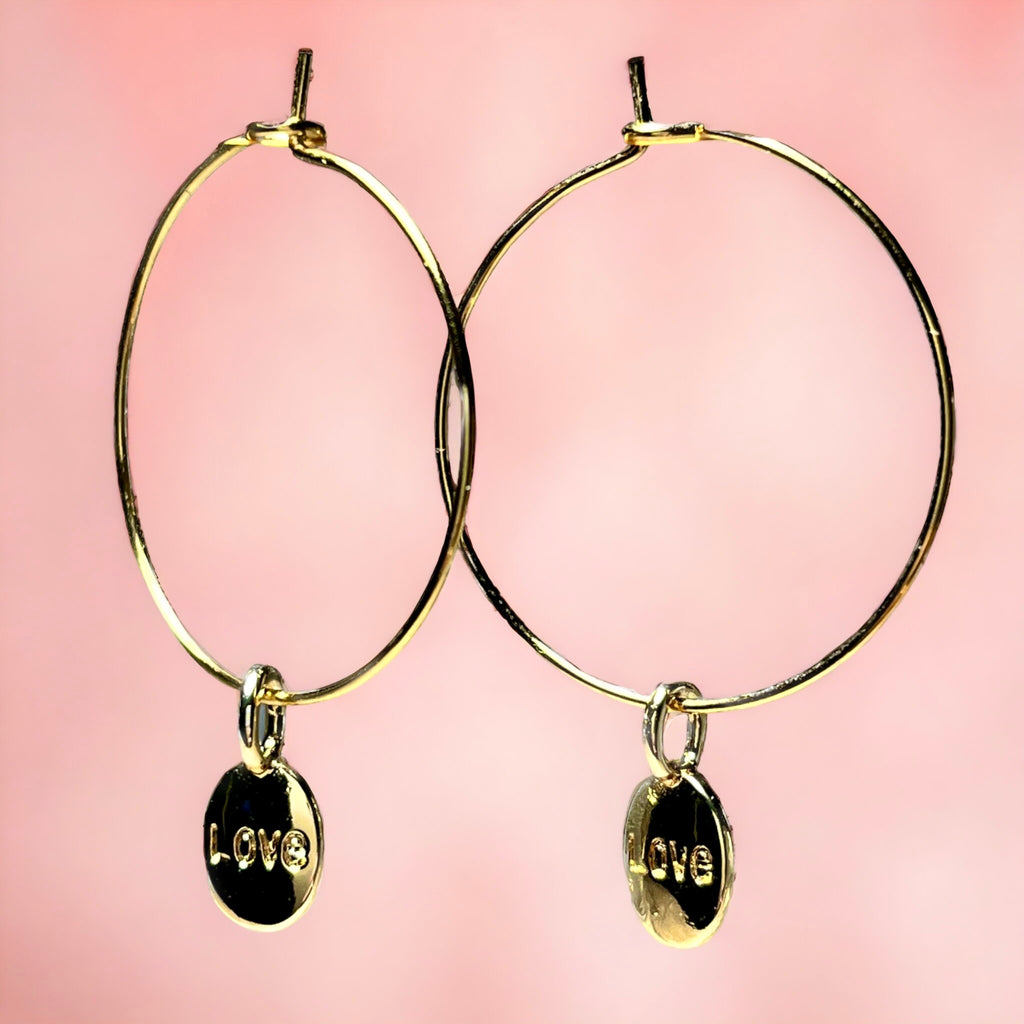 Boucles d'oreilles "ELOISE" charms dorés or fin