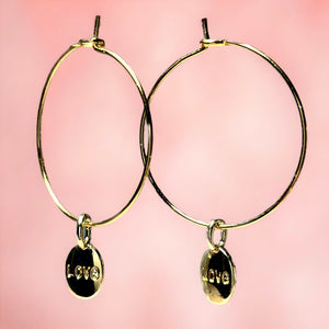 Boucles d'oreilles "ELOISE" charms dorés or fin