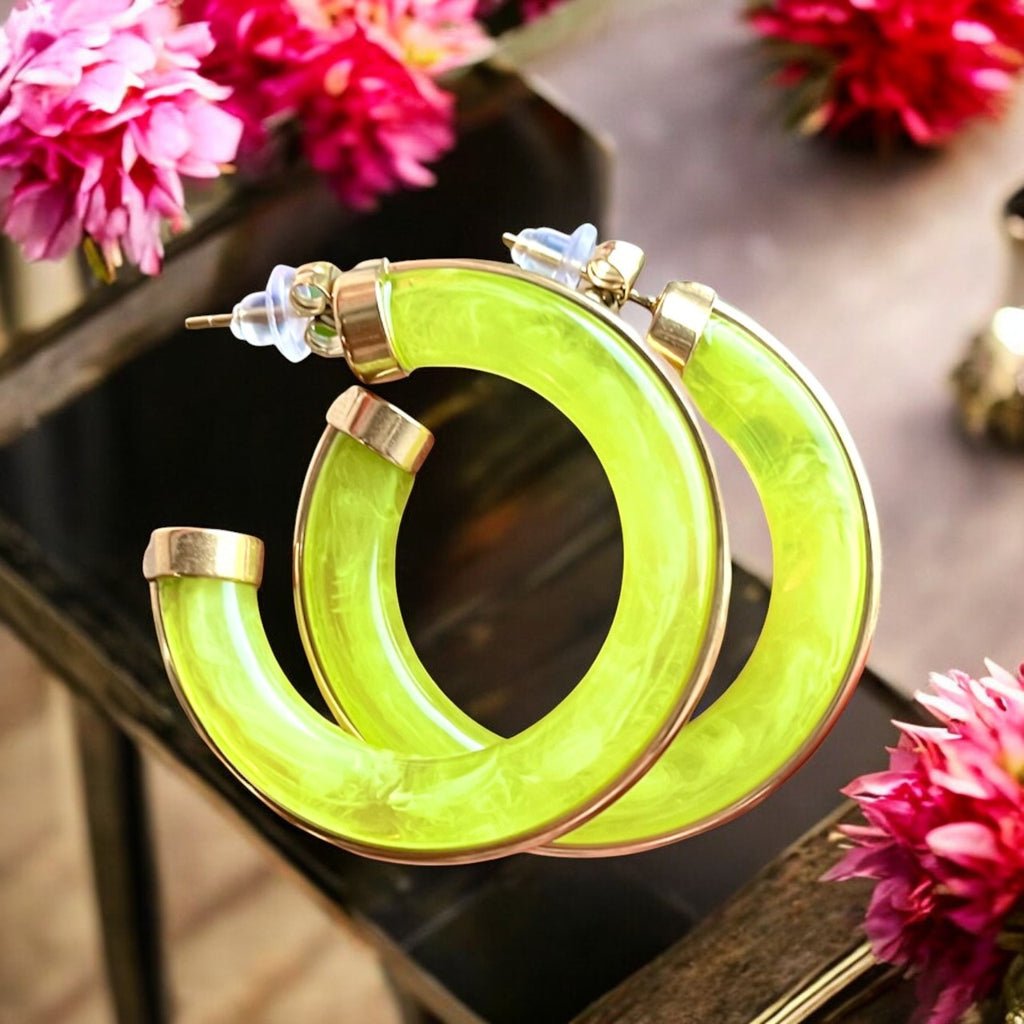 Boucles d'oreilles "GRANNY" en acier inoxydable doré